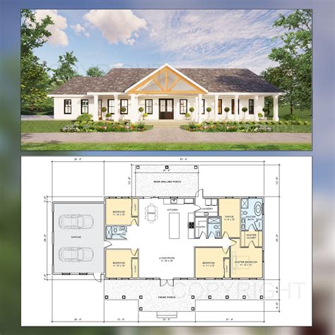 5 bedroom single story barndominium floor plans